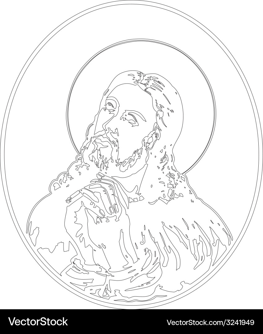 Jesus in Prayer Royalty Free Vector Image - VectorStock