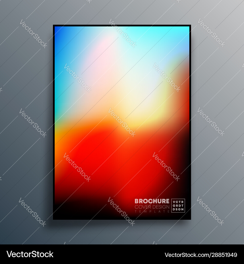 Poster with colorful gradient texture design Poster with colorful gradient texture design vector image