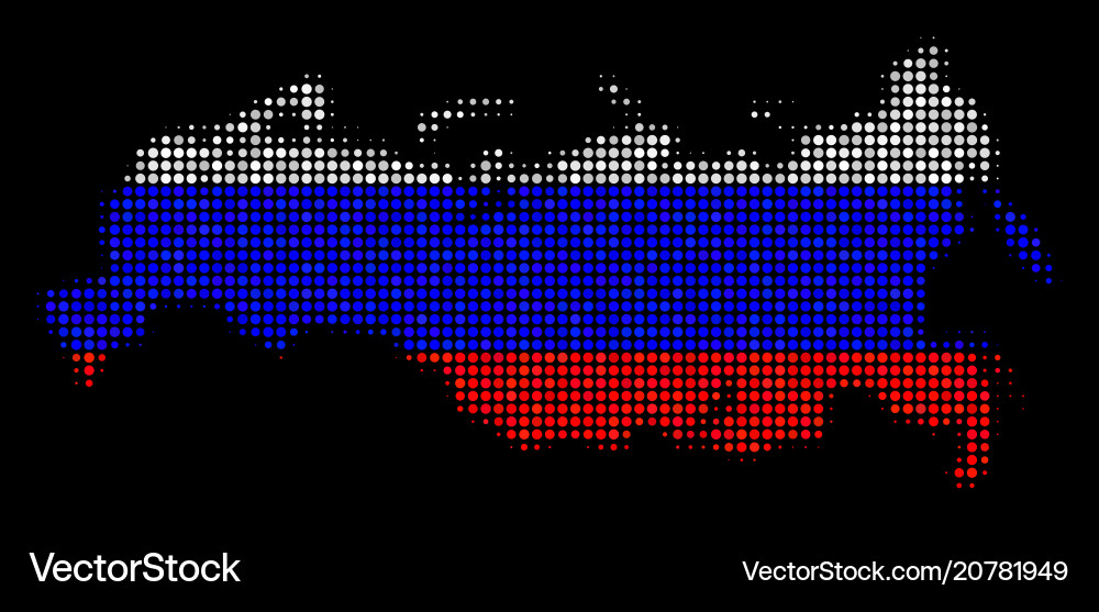 Russland Karte in russischen Farben Russland Karte in russischen Farben vektorbild