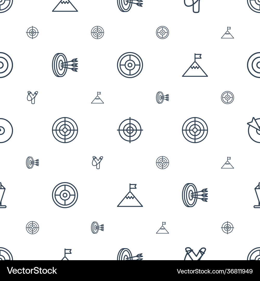 Target icons pattern seamless white background vector image