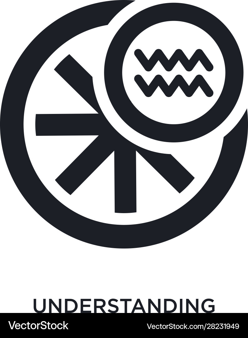 Understanding isolated icon simple element from vector image