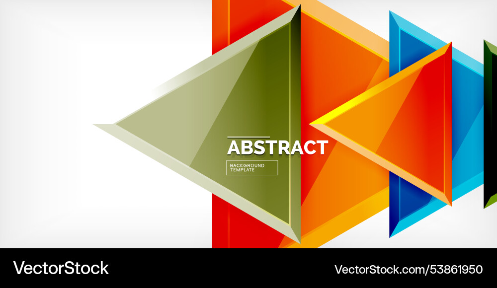 Abstract background - colorful triangles with 3d Abstract background - colorful triangles with 3d Vector Image