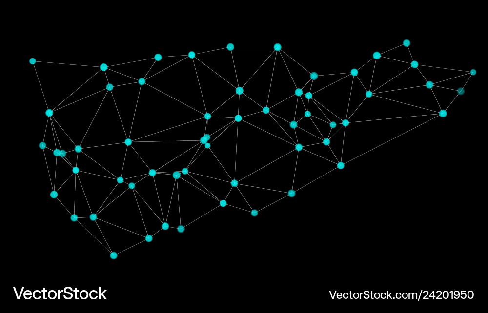 Abstract transformation connected lines and dots Abstract transformation connected lines and dots vector image