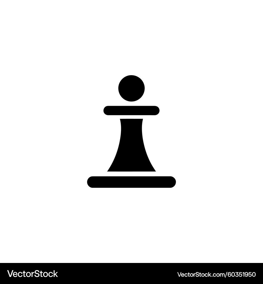 Chess Pawn Icon - Minimalist Black \u0026 White – Royalty-Free Vector |  VectorStock, image size:1000x1080