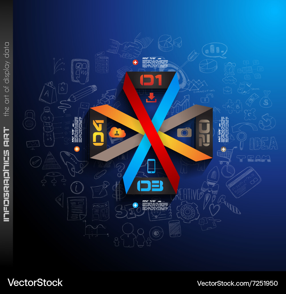 Clean infographic layout template for data Vector Image