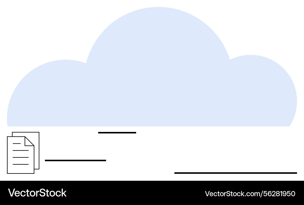 Cloud storage concept with document upload vector image