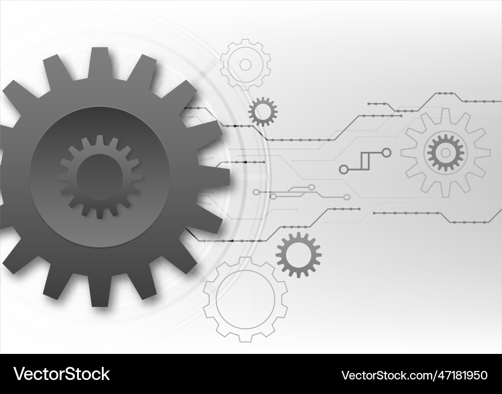 Cogs digital technology hi-tech and engineering Cogs digital technology hi-tech and engineering vector image