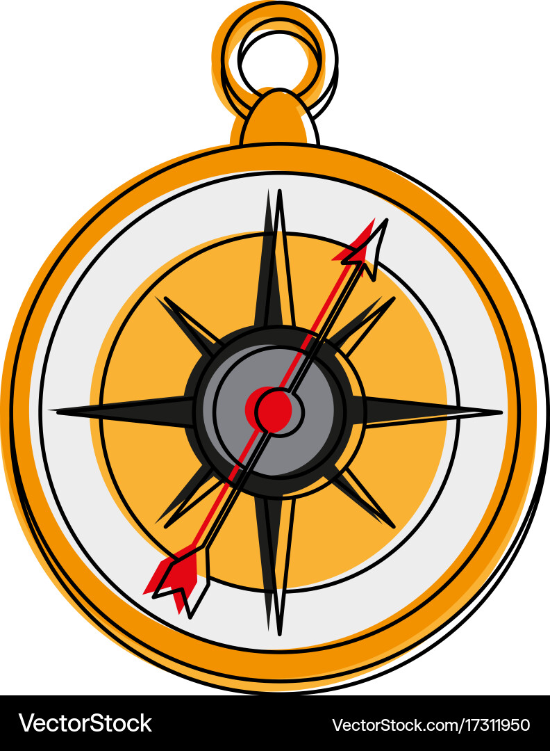 Compass navigation icon image Vector Image