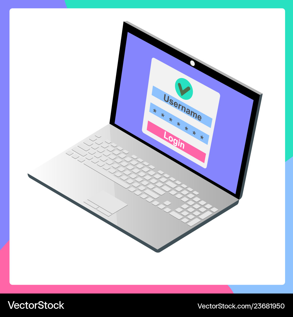 Data Security & Access Control vector image