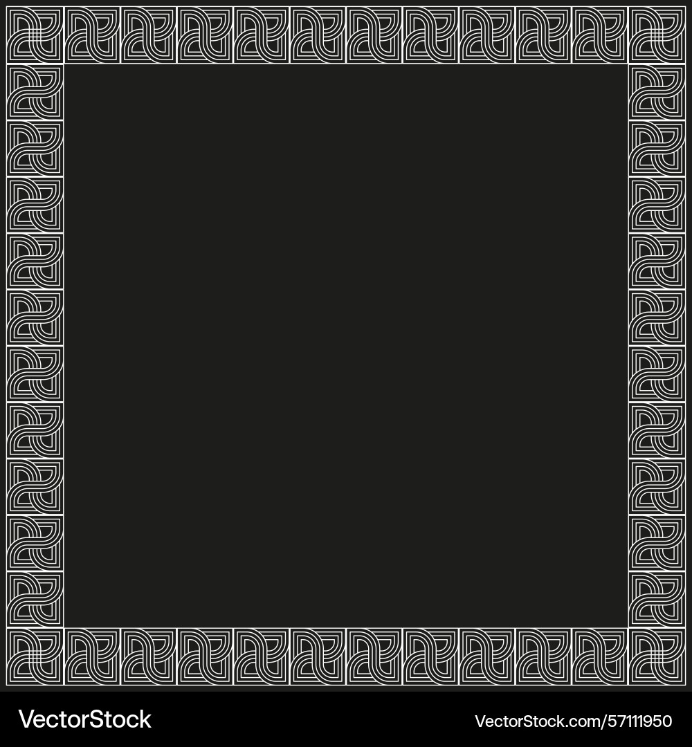 Decorative border frame pattern square design Decorative border frame pattern square design Vector Image