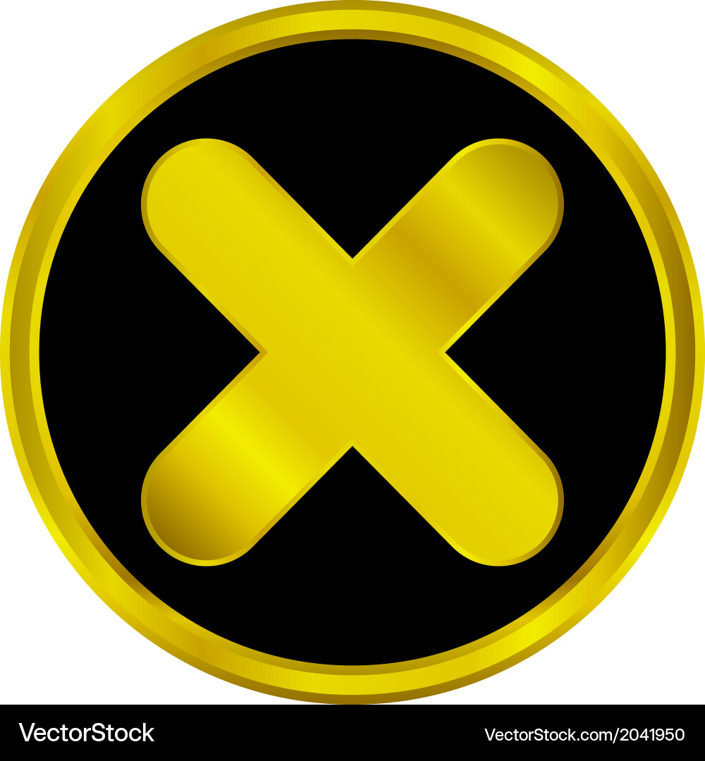 Delete button vector image