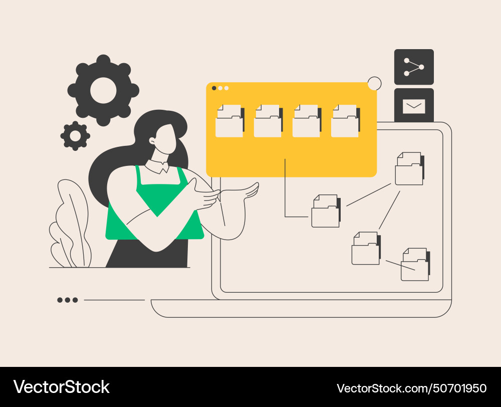 Document management soft abstract concept Vector Image