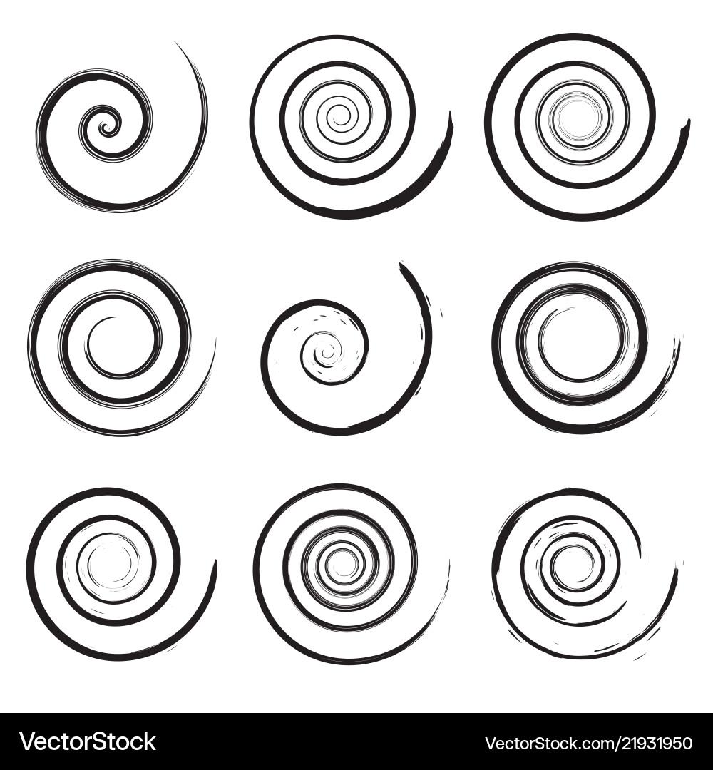 Dynamic Spiral Motion Elements Vector Image