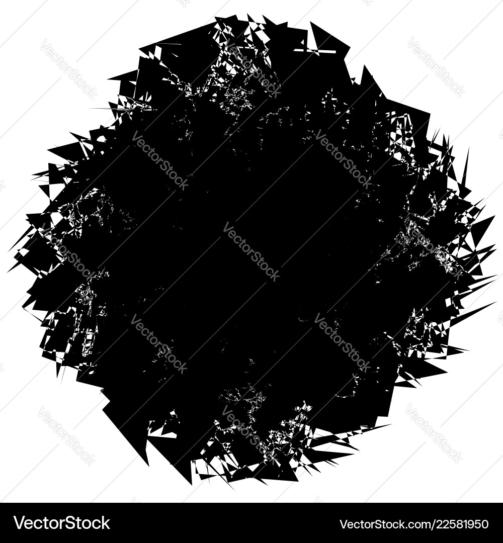 Edgy rough intersecting monochrome shape isolated Edgy rough intersecting monochrome shape isolated vector image