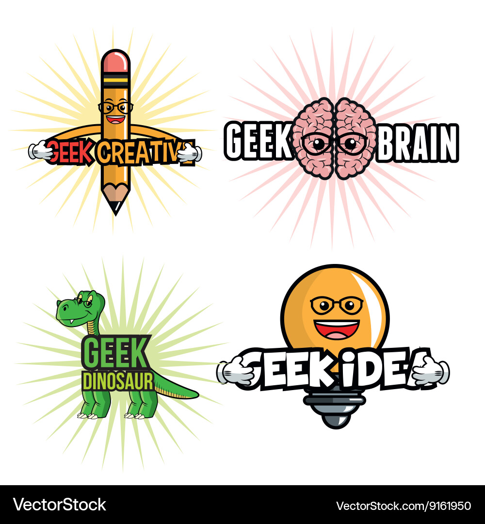 Geek design identity concept vector image