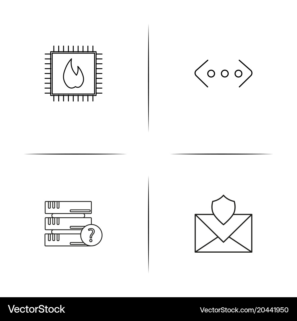 Internet technologies simple linear icon vector image