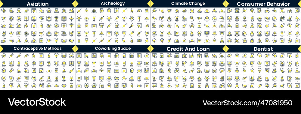 Linear style icons pack in this bundle include Linear style icons pack in this bundle include vector image