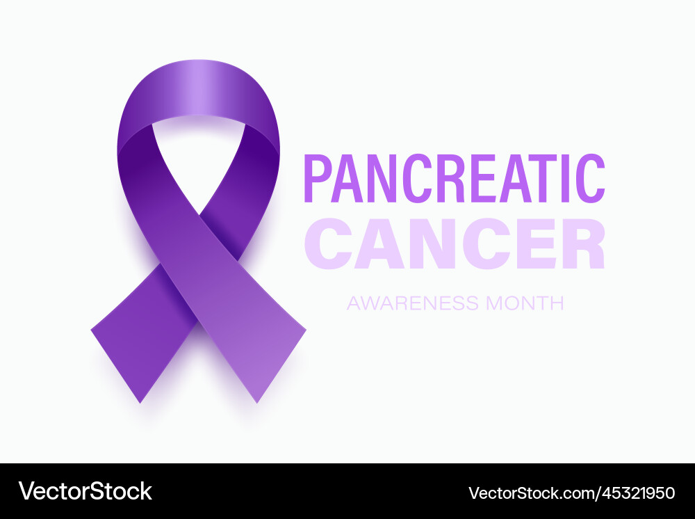 Pancreatic cancer banner card placard Pancreatic cancer banner card placard Vector Image