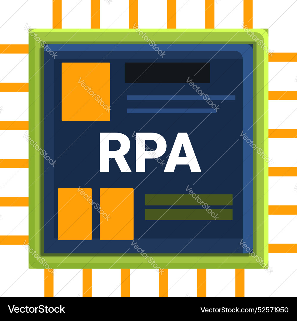 Rpa software operating with automation process Rpa software operating with automation process Vector Image