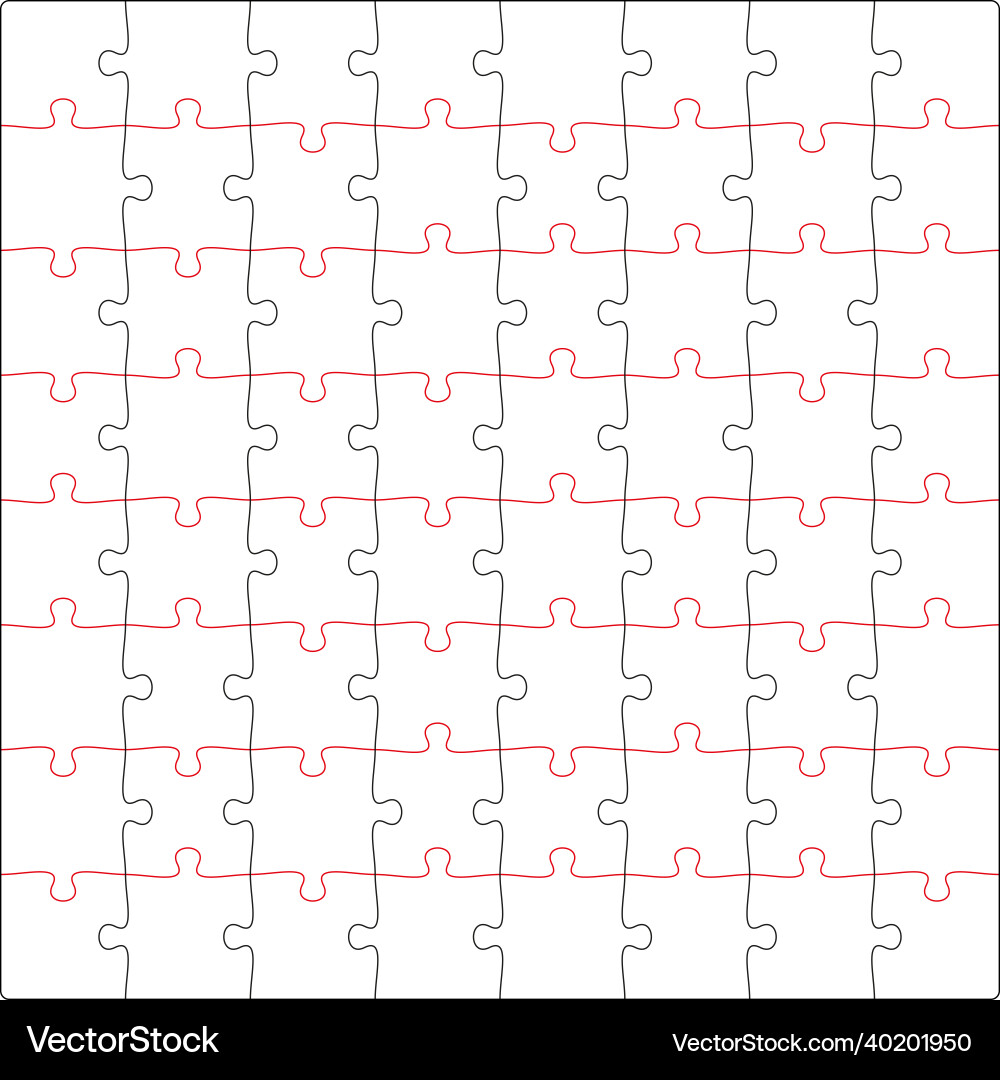 Square puzzle marking in format Vector Image