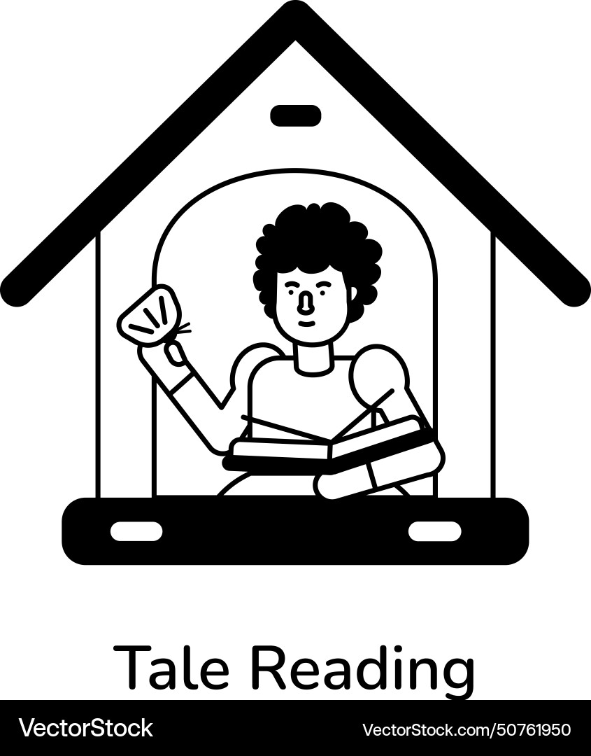 Visual For Tale Tale reading Royalty Free Vector Image - VectorStock