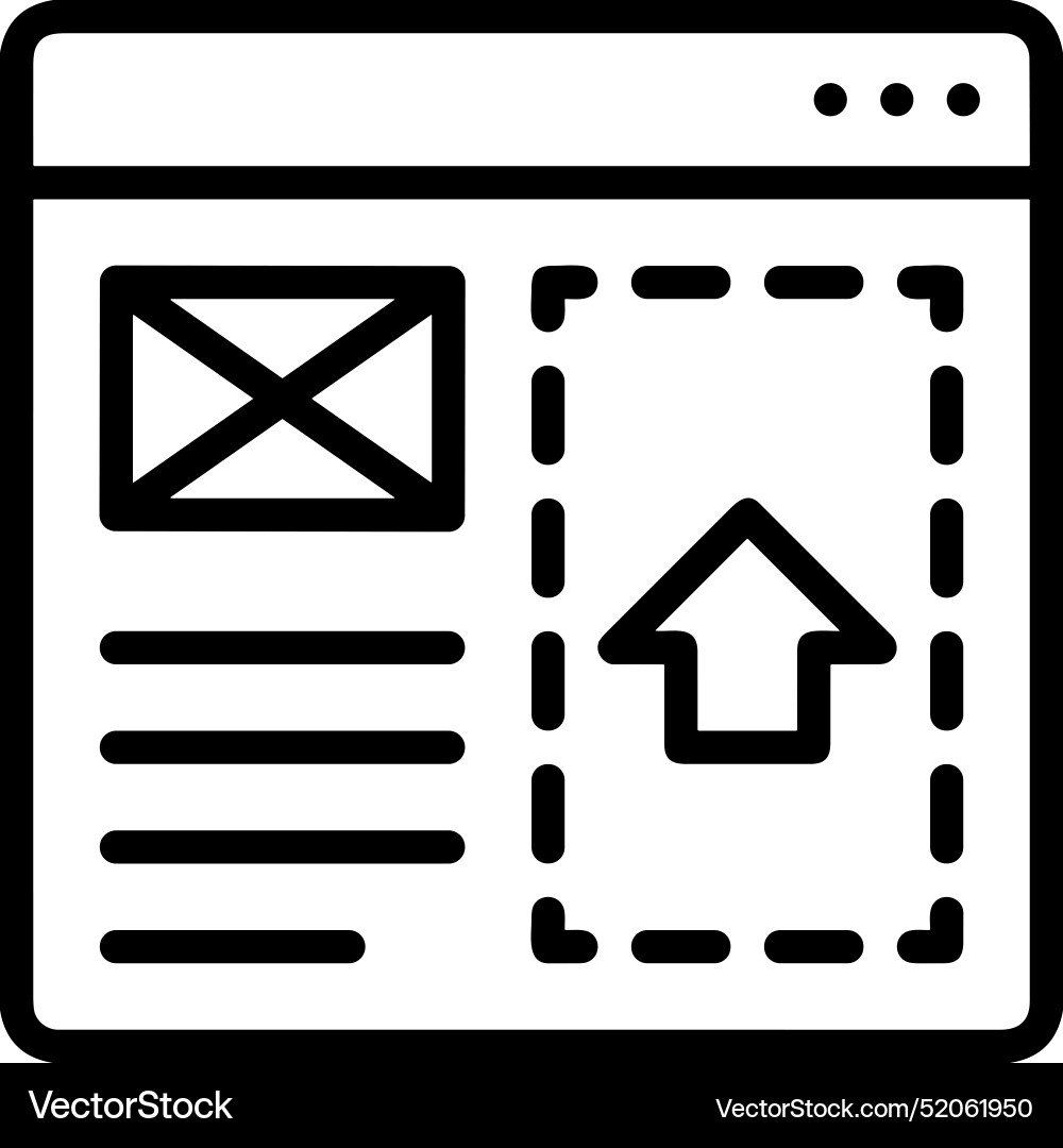 Upload outline icon symbol image Vector Image