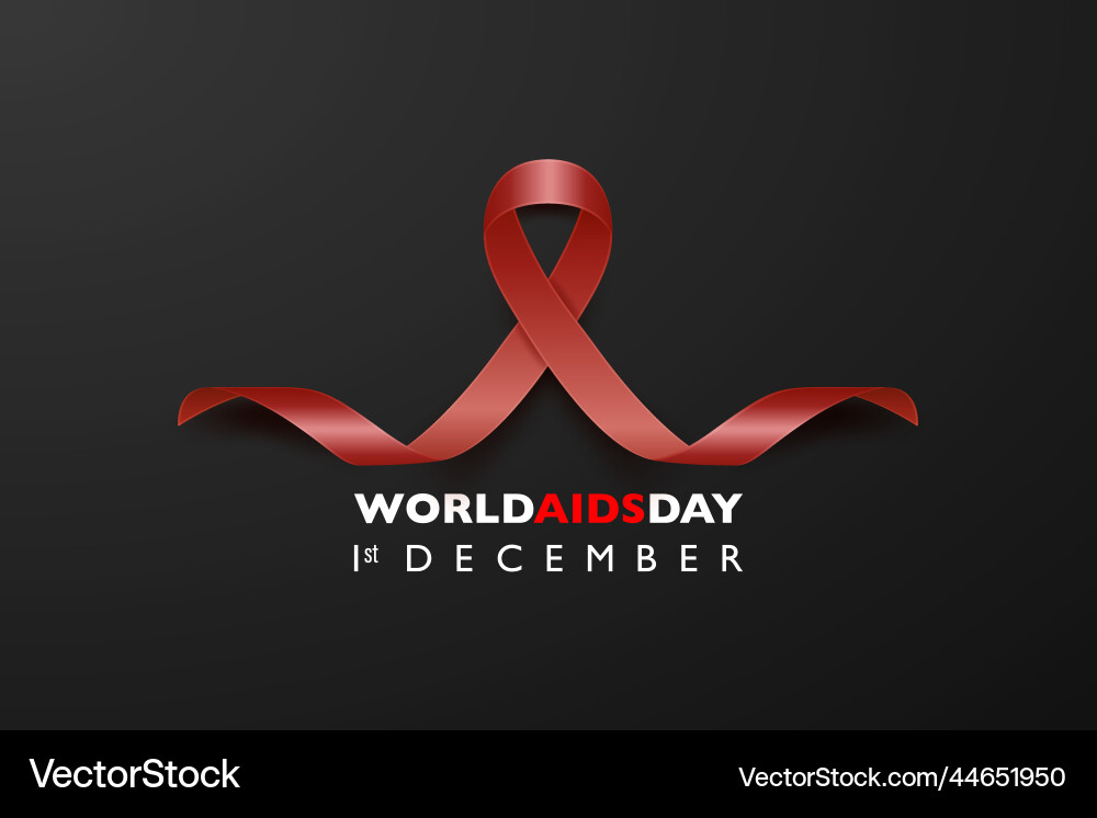 World aids day banner - awareness red silk World aids day banner - awareness red silk vector image