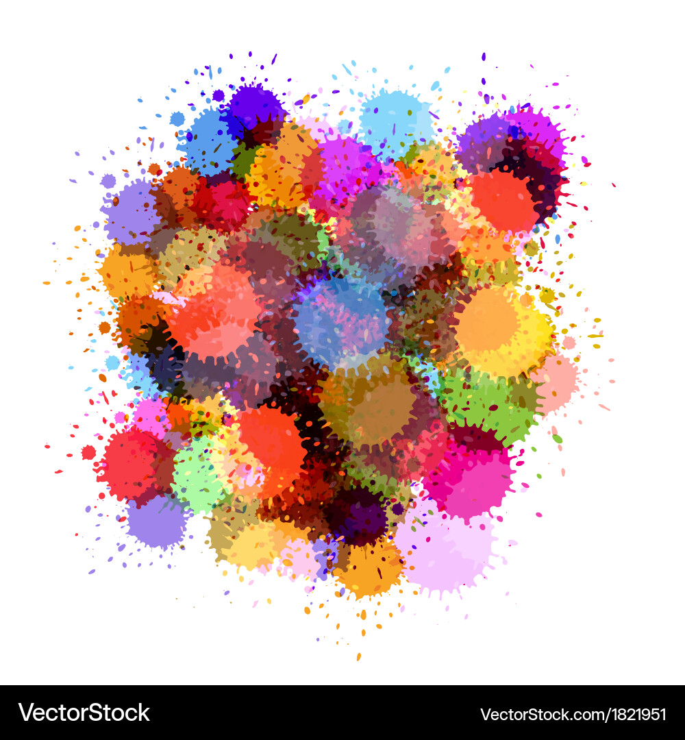 Abstract Colorful Splashes vector image