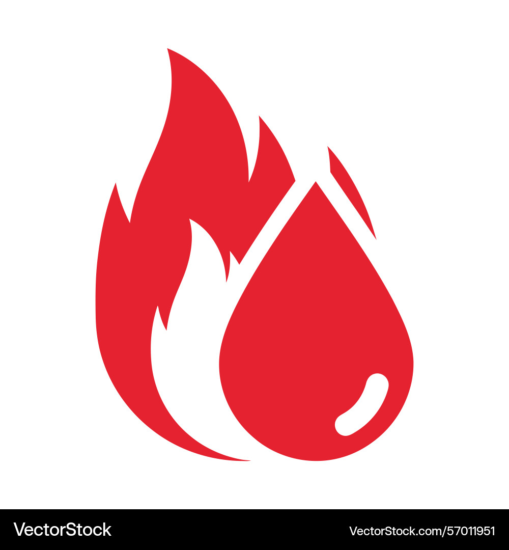Abstract red flame and drop design element Abstract red flame and drop design element vector image