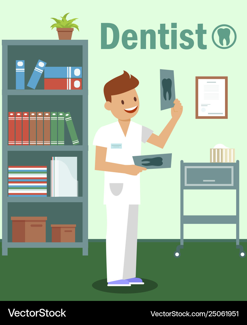 Dental clinic dentistry poster template Dental clinic dentistry poster template vector image