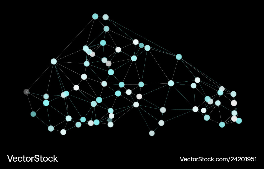 Digital transformation neural network concept Digital transformation neural network concept vector image