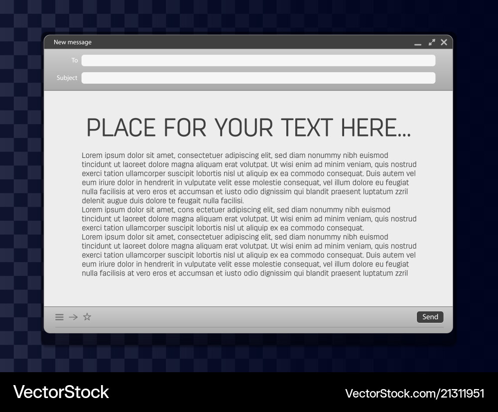 Email Message Interface vector image
