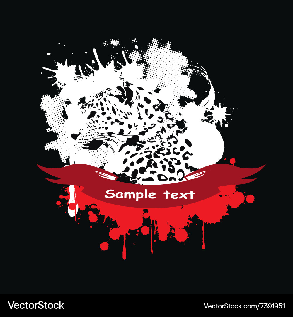 Leopard in a frame Vector Image