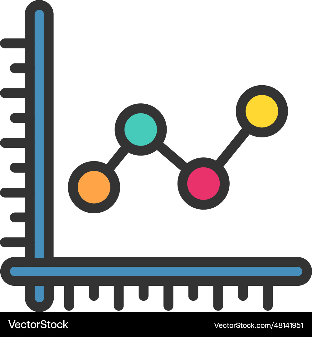 Line graph icon image Vector Image
