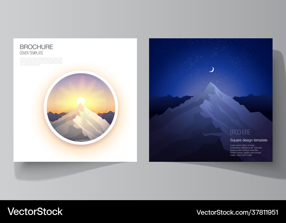 Minimal layout two square format Minimal layout two square format vector image