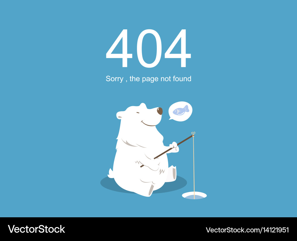 Page not found error 404 template Vector Image