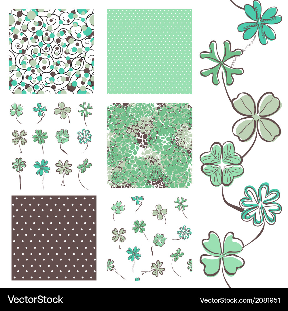 Seamless patterns set vector image