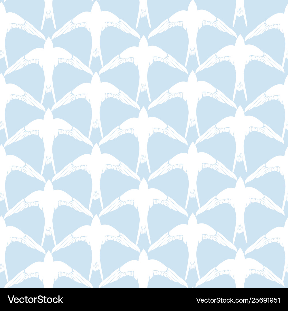 Swallow bird pattern Vector Image