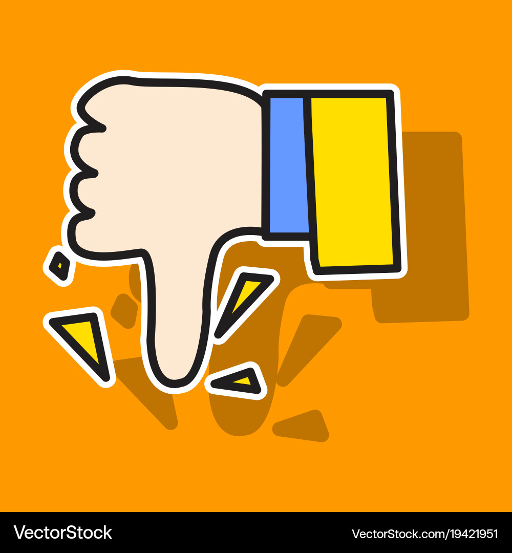 Unlike icon sticker web pointer in eps 10 Vector Image