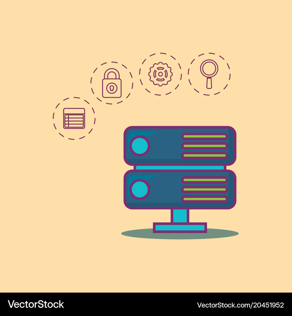 Big data design vector image