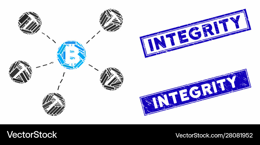 Bitcoin mining pool mosaic and grunge rectangle Bitcoin mining pool mosaic and grunge rectangle Vector Image