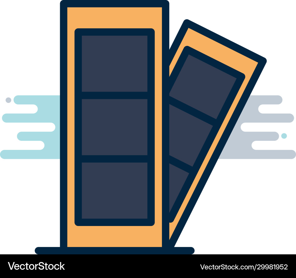 Camera strip line fill block style icon vector image