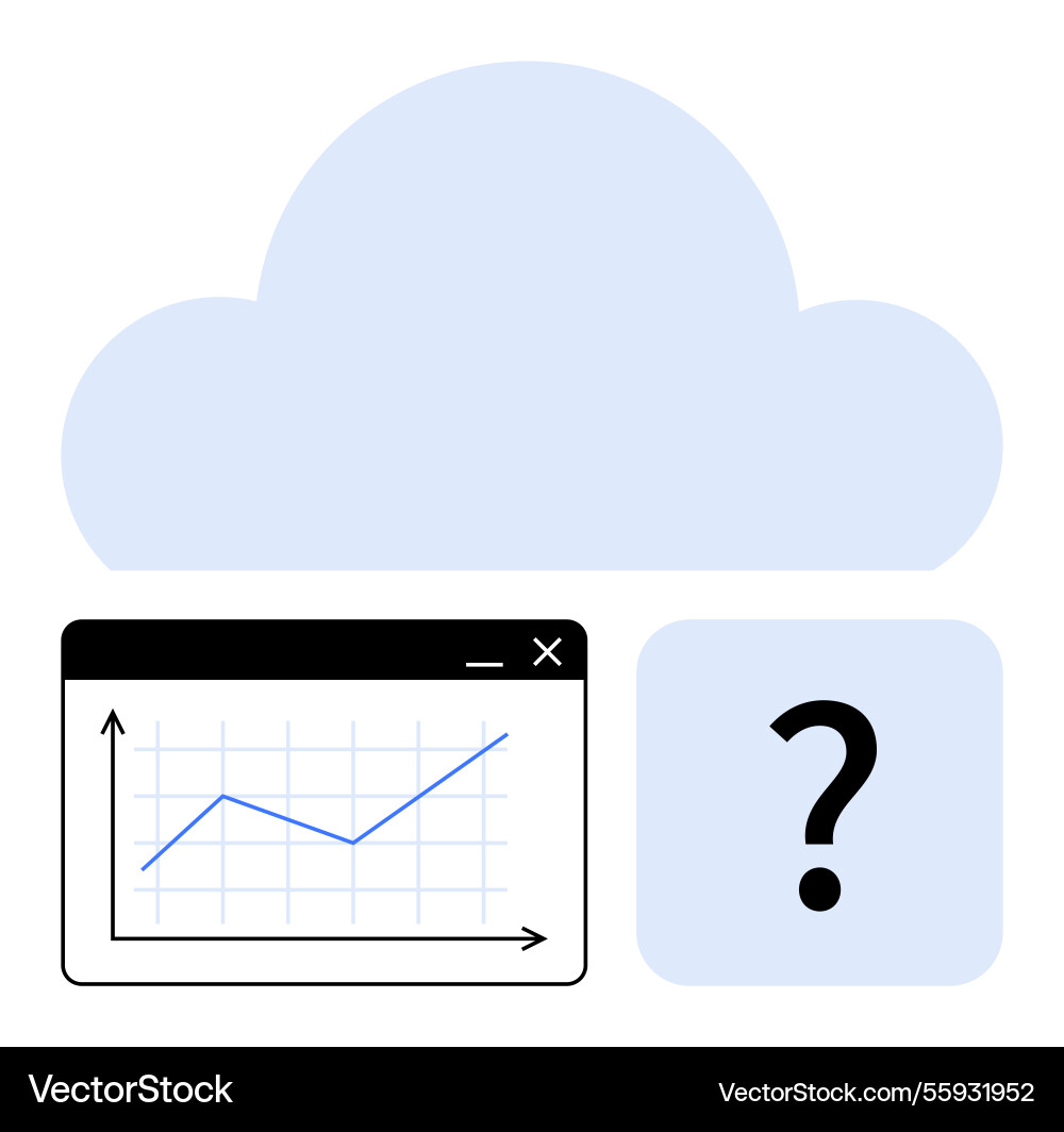 Cloud data analytics with uncertainty concept Cloud data analytics with uncertainty concept Vector Image
