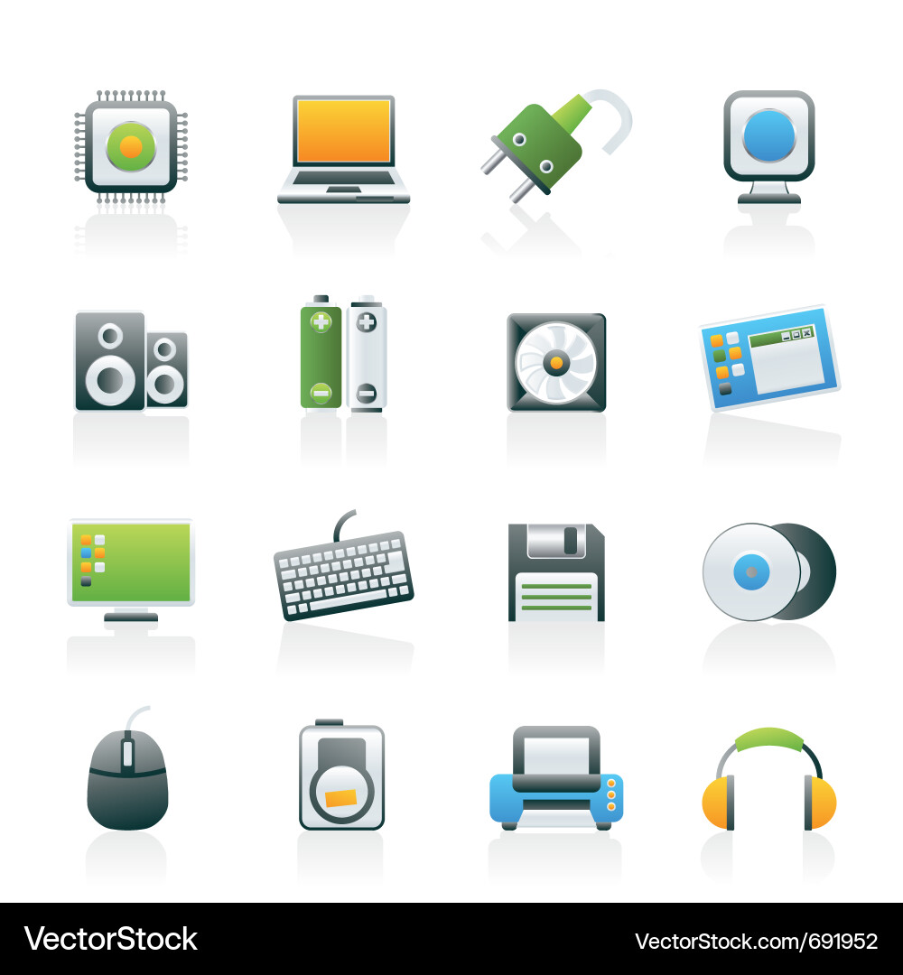 Computer Icons Set vector image