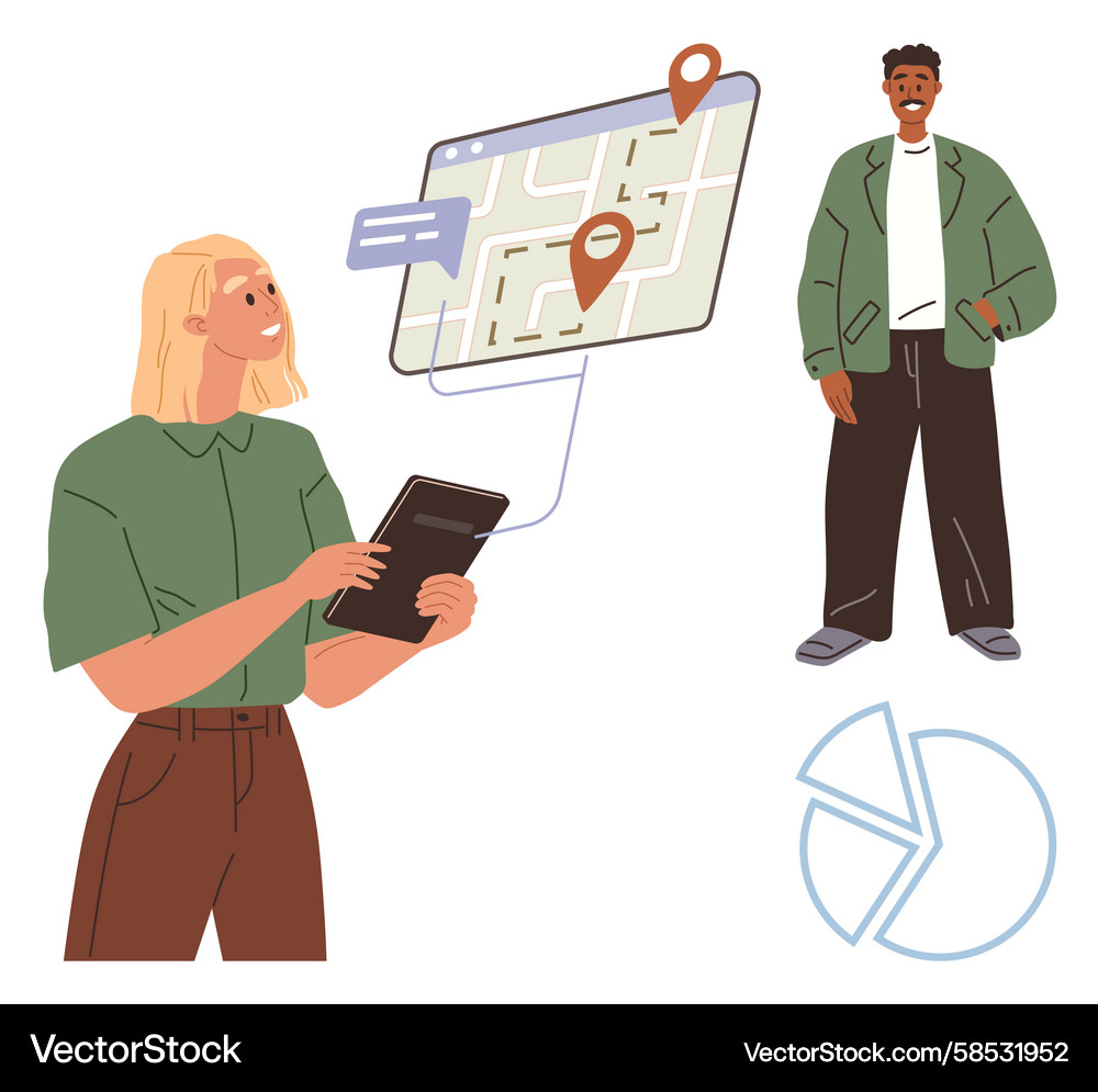 Digital Navigation & Location Tools Vector Image