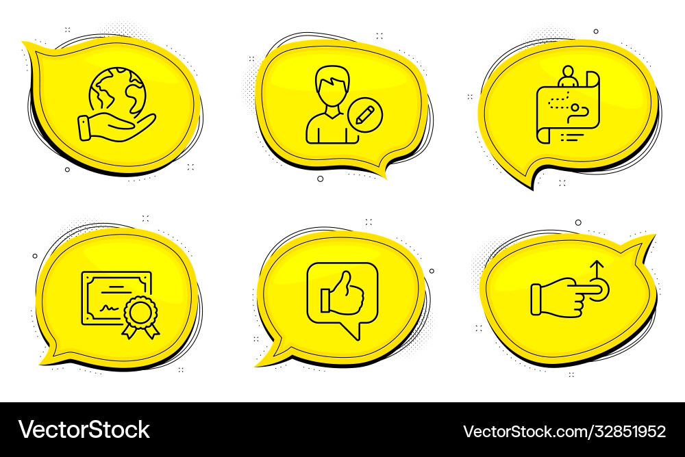 Drag drop edit person and journey path icons set Drag drop edit person and journey path icons set vector image