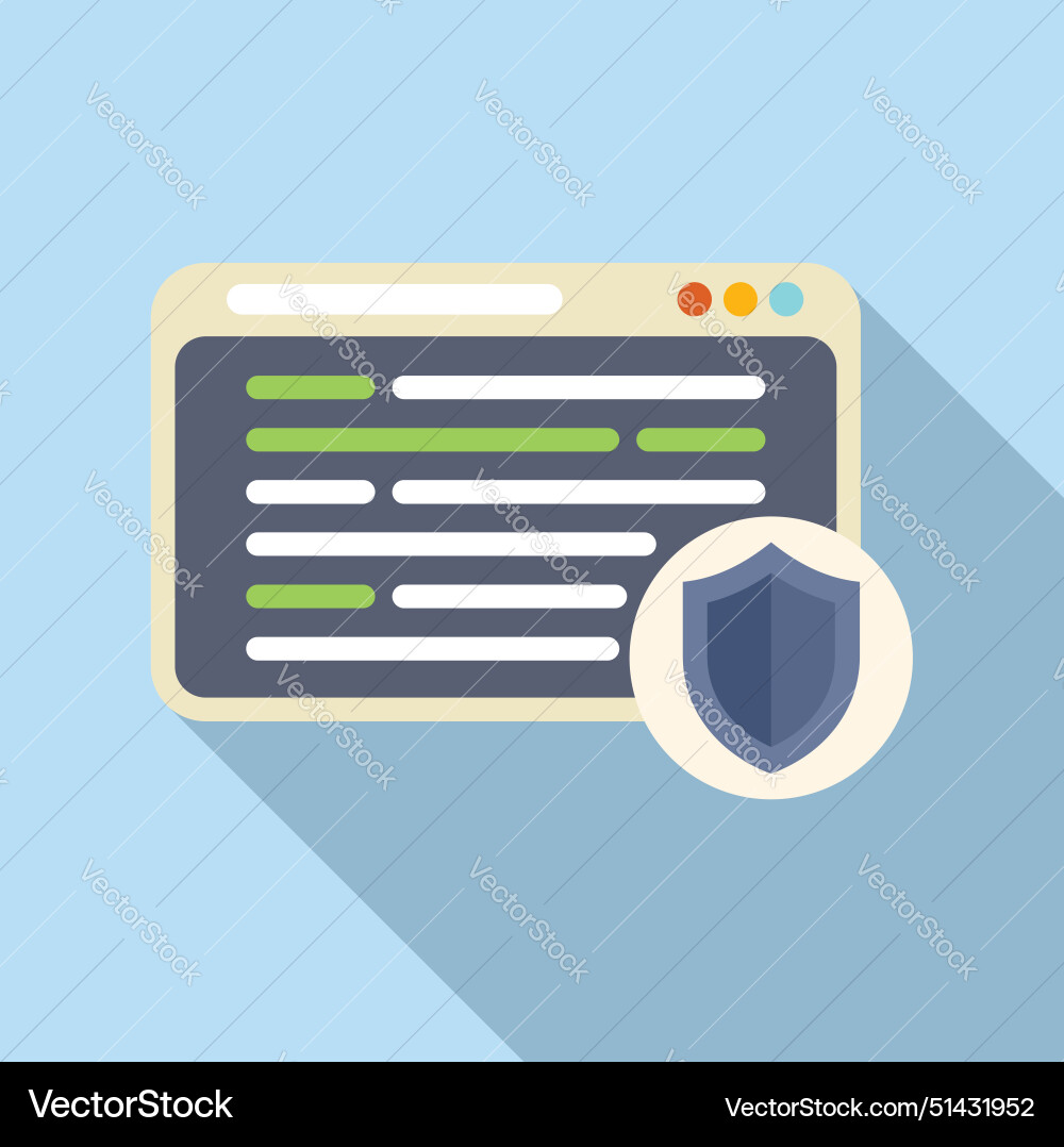Flat design web security concept icon Flat design web security concept icon vector image