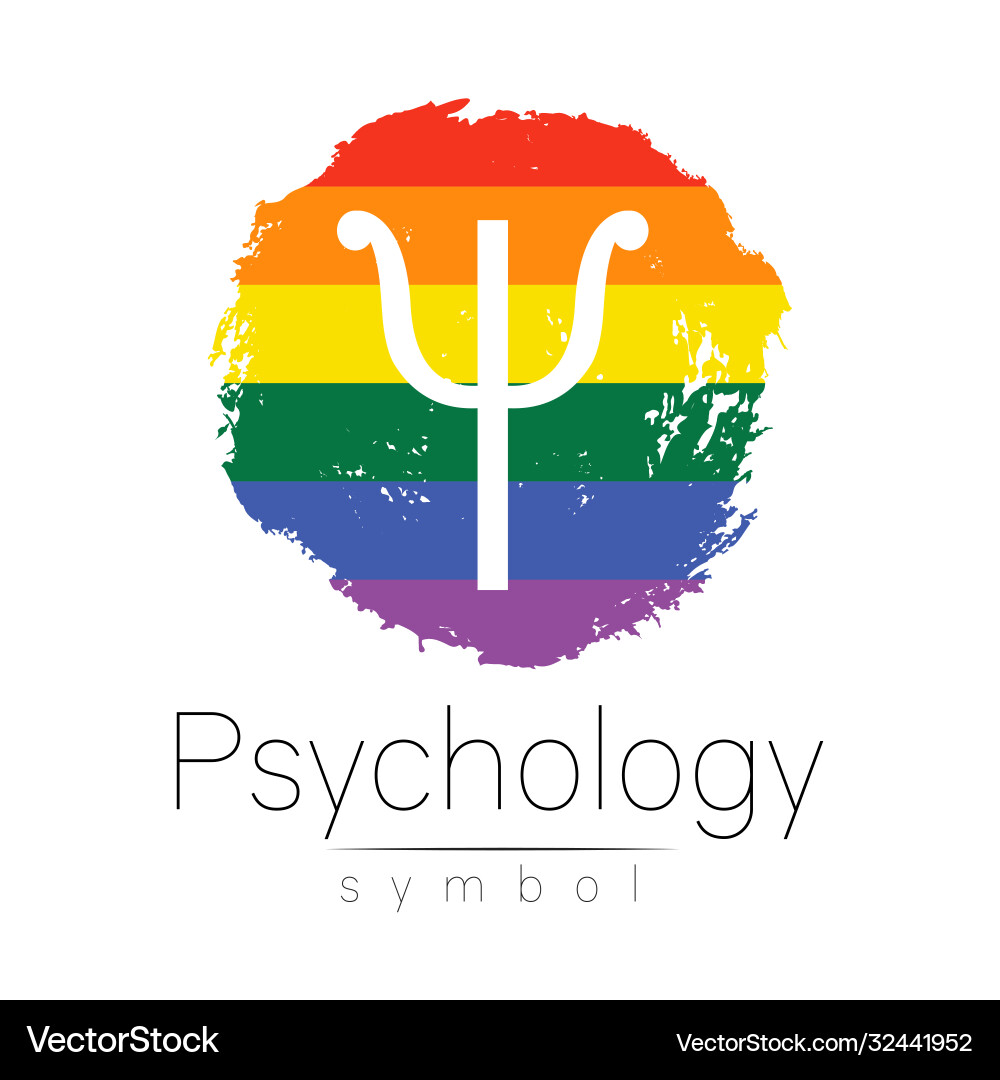 Modern logo psychology psi creative style Modern logo psychology psi creative style vector image