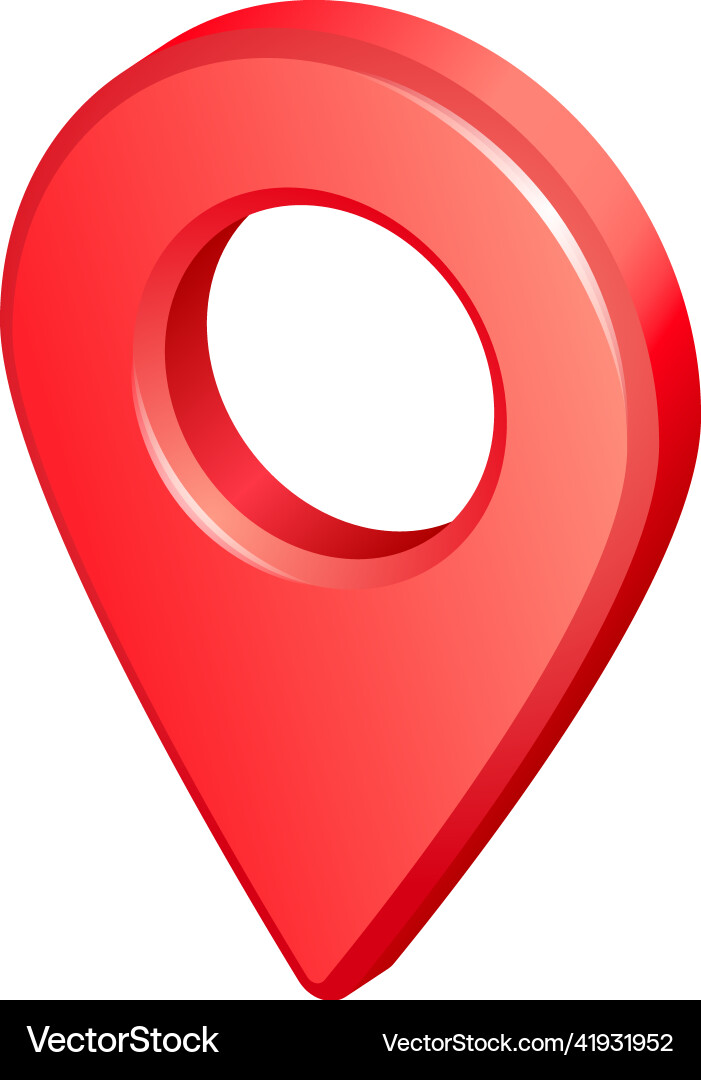Red map tag geo mark navigation pin Red map tag geo mark navigation pin vector image