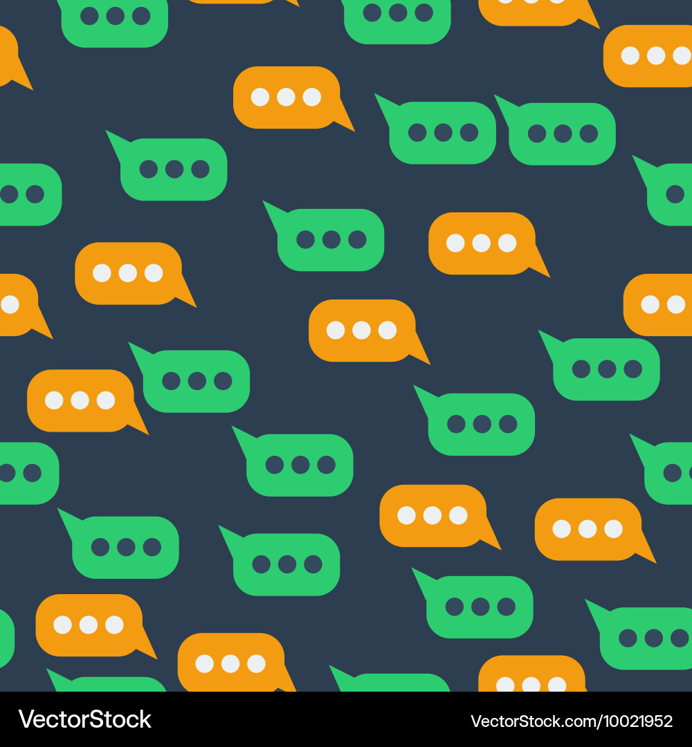 Seamless pattern with message bubble vector image